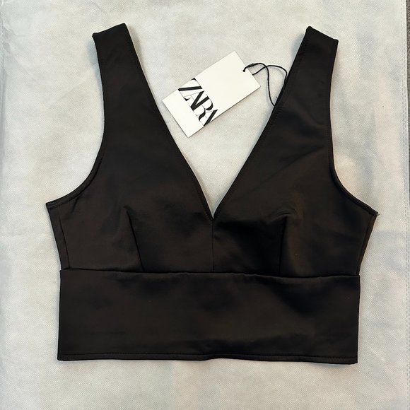 Zara Tops - NWT Zara Satin Top w/ Back Zipper